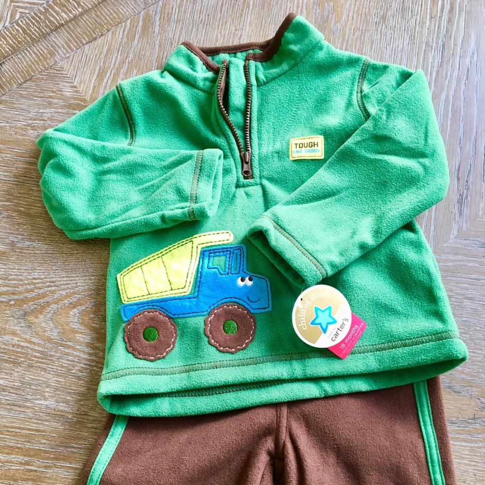 Carter’s Boys Tough Like Daddy Sweater Fleece Set